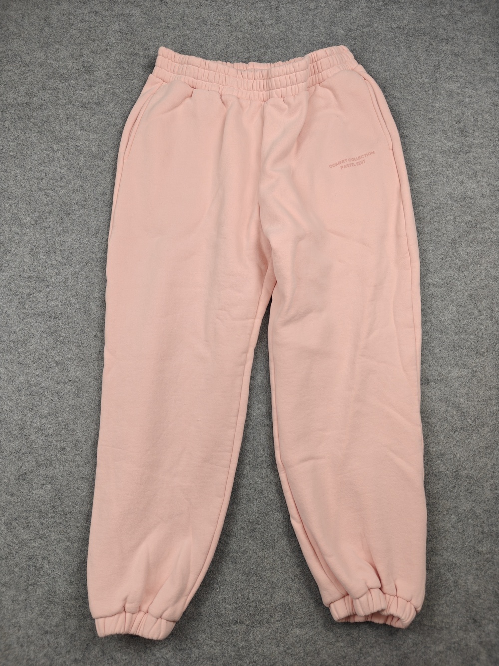 Comfrt Pants Womens XL Pink Tapered Fleece Sweatpants Elastic Waist Pockets